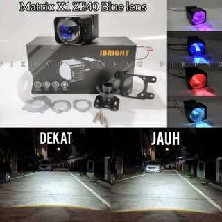 IBRIGHT Lampu Utama Biled Matrix 1,5inc ZE40 Dan ZE41 Dengan Devil Eye Full Aluminium  Premium Biled