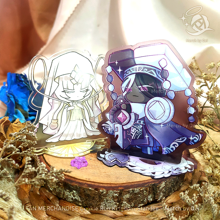 Standee Dark Cacao Cookie & Mystic Flour Cookie COOKIE RUN KINGDOM Fanart สินค้า - MERCH BY QEI