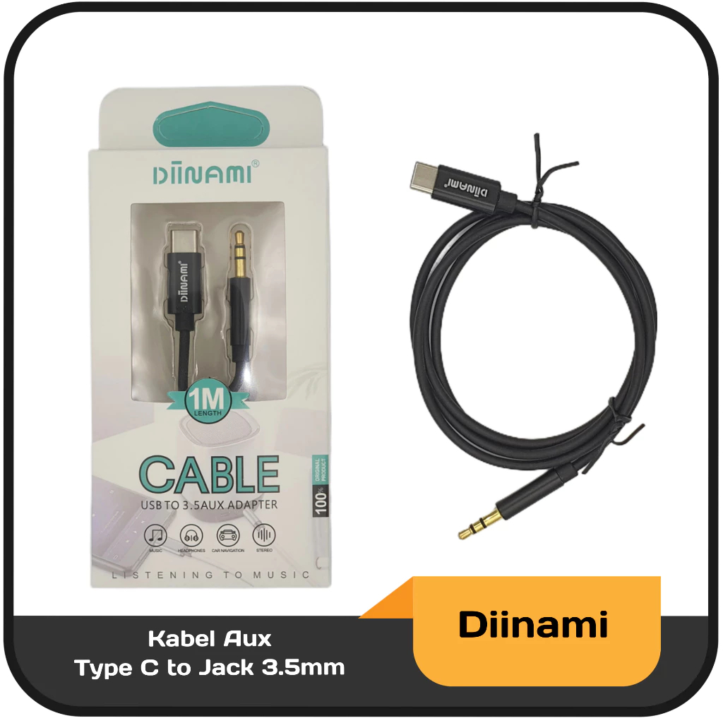 สาย Dynamic Aux to Type C / อะแดปเตอร์ USB เป็น 3.5 AUX 1M