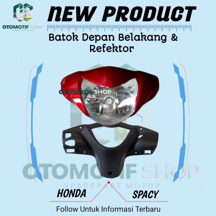 MERAH ไฟหน้าหน้าและหลัง + Reflector Honda Spacy RED / Front Handle Rear Handle Spacy Headlamp