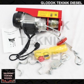 Electric Hoist 300 KG Katrol Listrik PA300 Katrol Elekrik Electric Wire Rope Hoist 300KG PA 300 TERBAIK