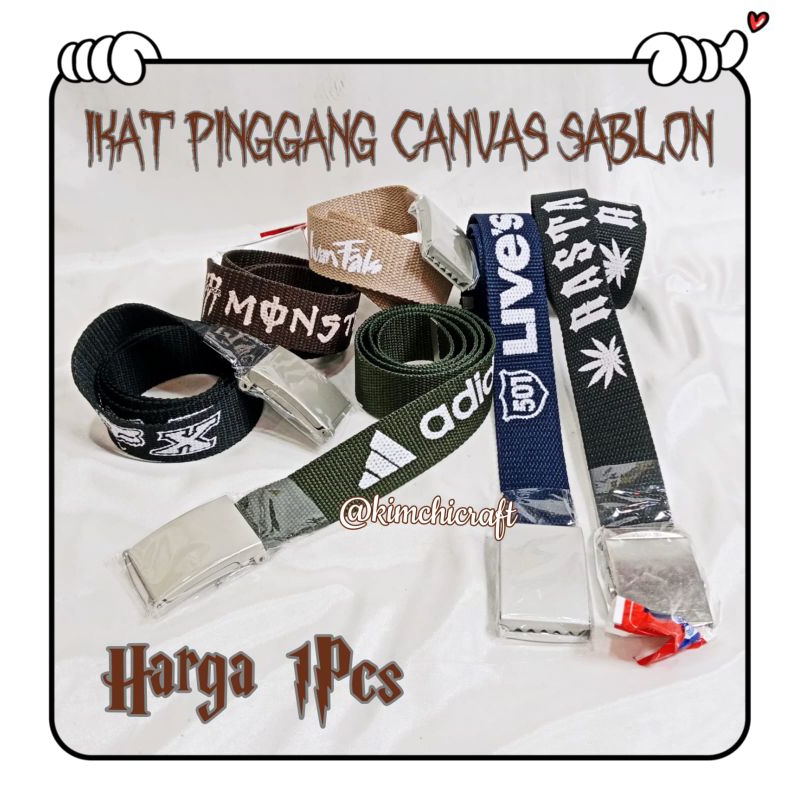 MONSTER ENERGY / LIVES / FX / RASTA SCREEN-PRINTED BELT | เข็มขัดไนลอน UNISEX | เข็มขัดผ้าใบใหม่ล่าส