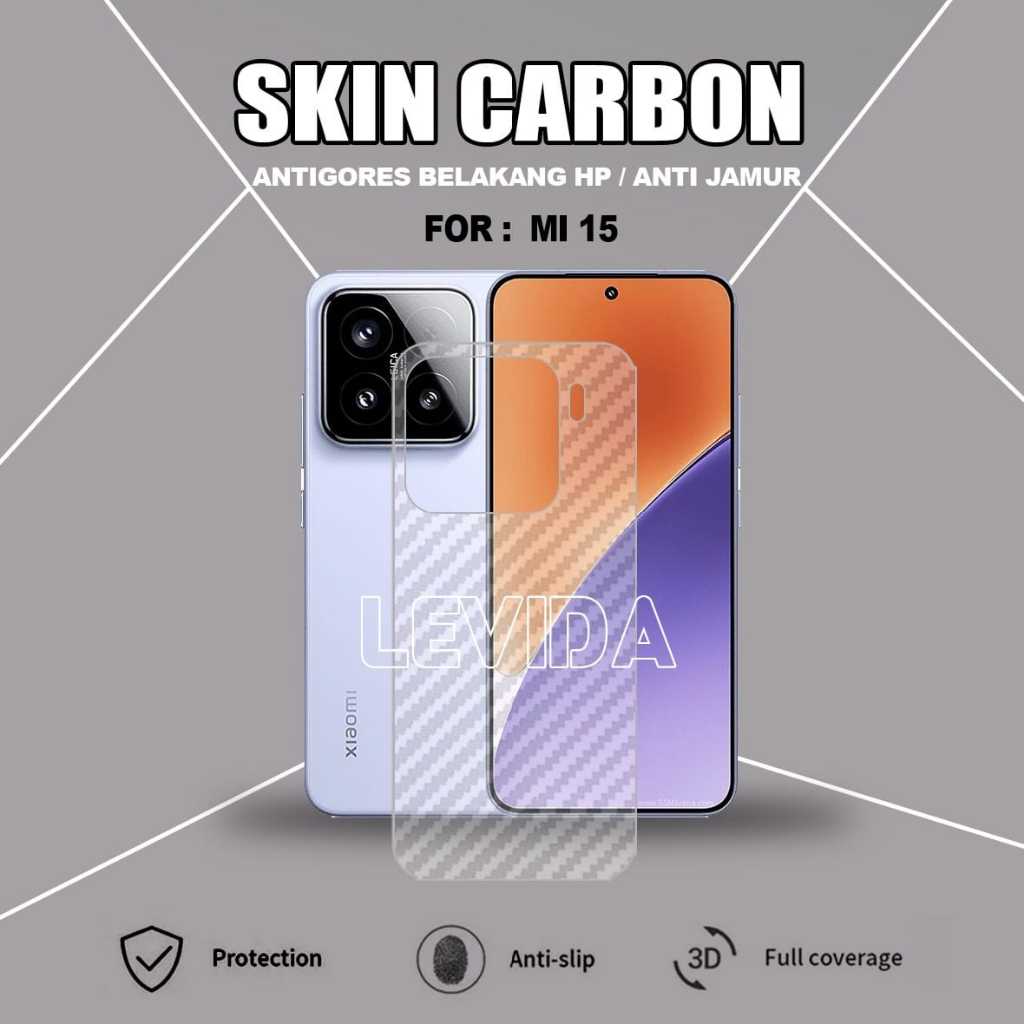 ผิวคาร์บอน Xiaomi 15T Xiaomi 15T Pro Xiaomi 17 Xiaomi 17 Pro Xiaomi 15 Xiaomi 15 Ultra Skin Back 3D 