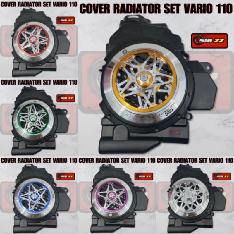 ฝาครอบหม้อน้ํา ชุดฝาครอบหม้อน้ําพร้อม HONDA VARIO TECHNO 110 star Spinner Spinner คู่พร้อมหม้อน้ําวัสดุอย่างดี