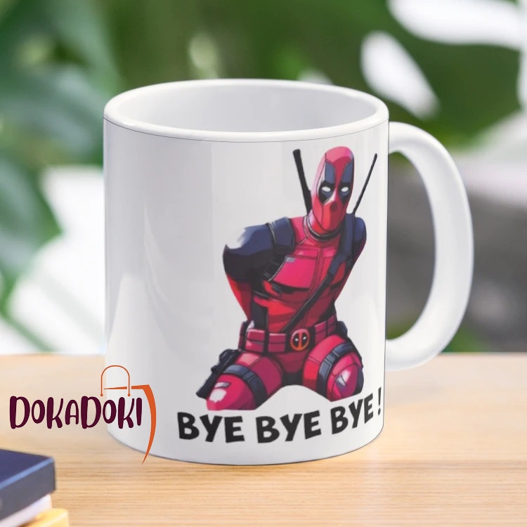 แก้วกาแฟเซรามิก Deadpool Bye Bye Bye