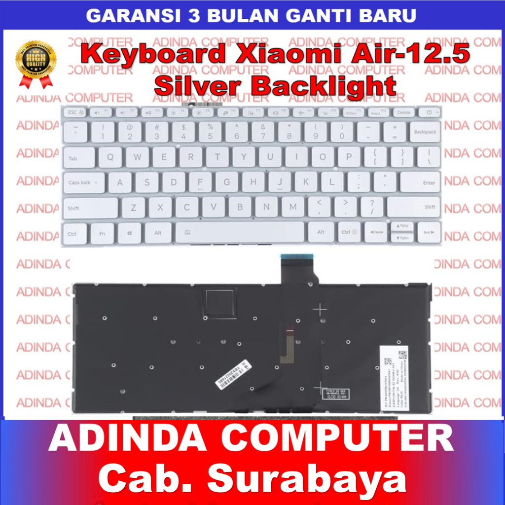 Xiaomi Mi Notebook Air Keyboard 12.5" 12.5 นิ้ว 12.5 นิ้ว 161201 TM1607