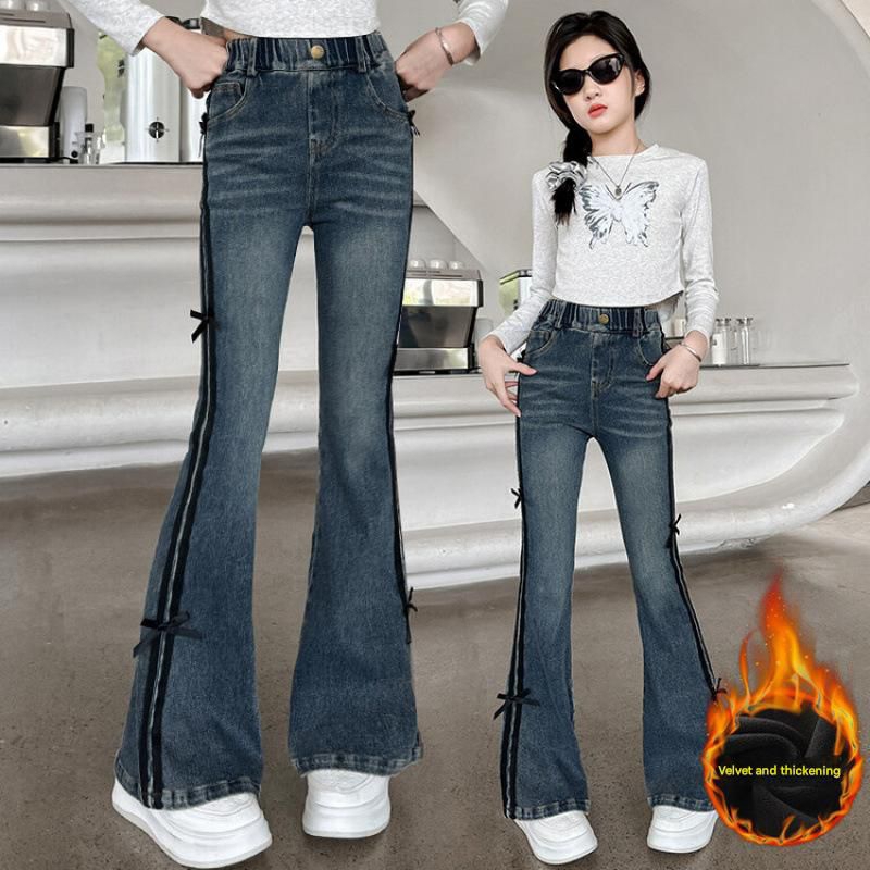 บาท61 กางเกงเดนิมฤดูใบไม้ร่วงฤดูหนาว | กางเกงขายาวกันหนาว