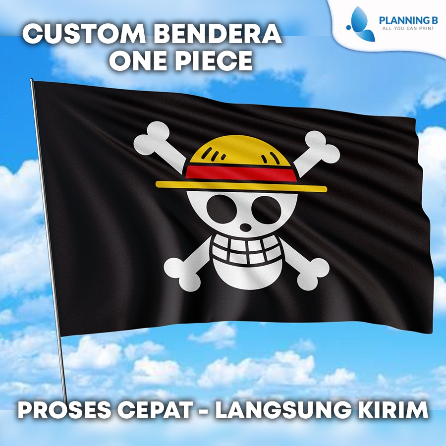 One Piece Flag One Piece Pirate Logo Flag JOLLY ROGER One Piece Flag