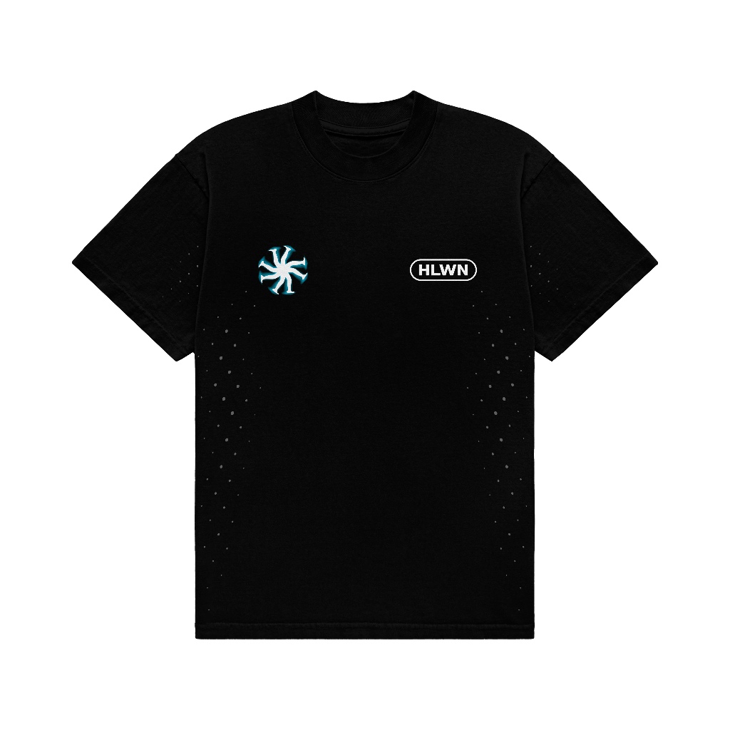 HLWN Running เสื้อยืดแขนสั้น Unisex สีดํา - อ่อนเยาว์