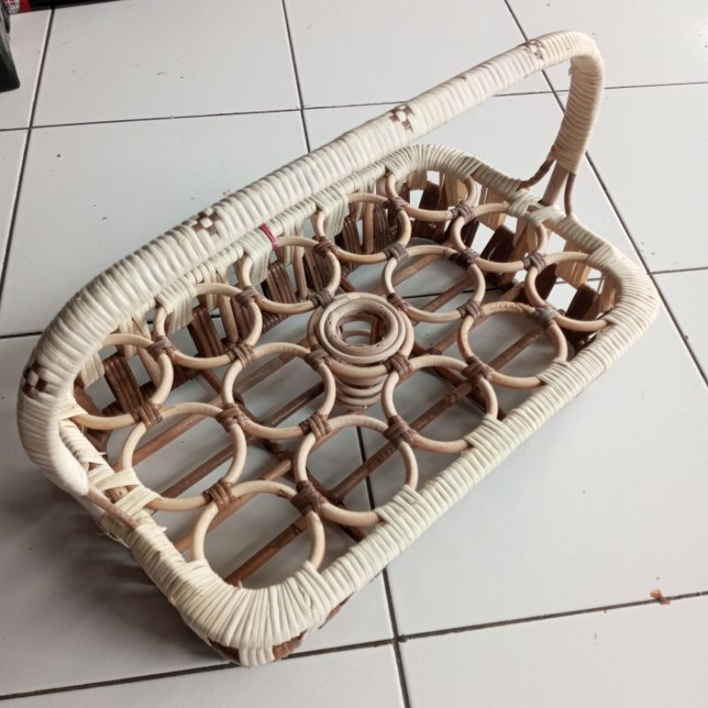 รูปจริง! Aesthetic Rattan Drinking Place - Aqua Glass Drinking Storage Place - Aesthetic Rattan Drin
