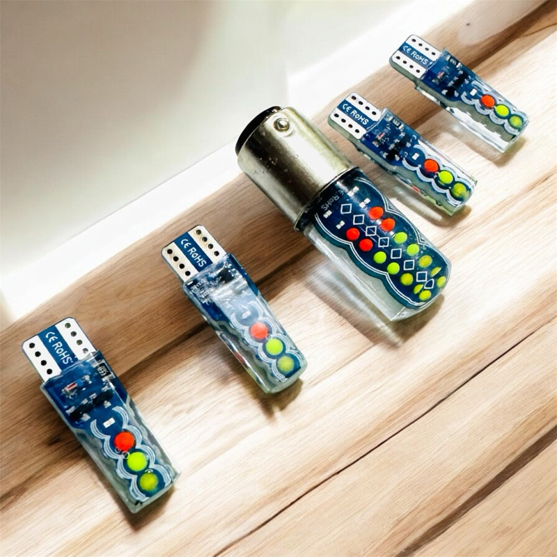 แพ็คเกจไฟหยุดเยลลี่วิ่ง RGB 32led + ไฟ RGB กระพริบสากล 4 ดวง เซ็นต์