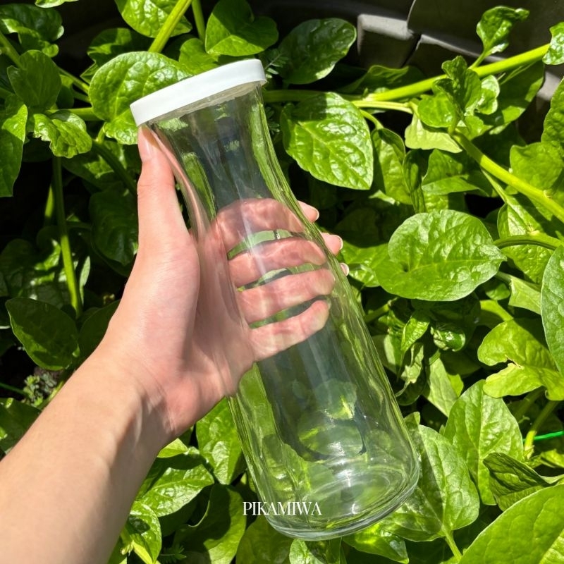 CARAFE CAP JJ550C GLASS Carafe ขวดดื่มฝาเหยือกขวดแก้วขวดกลองสวยน่ารักขวดแก้ว