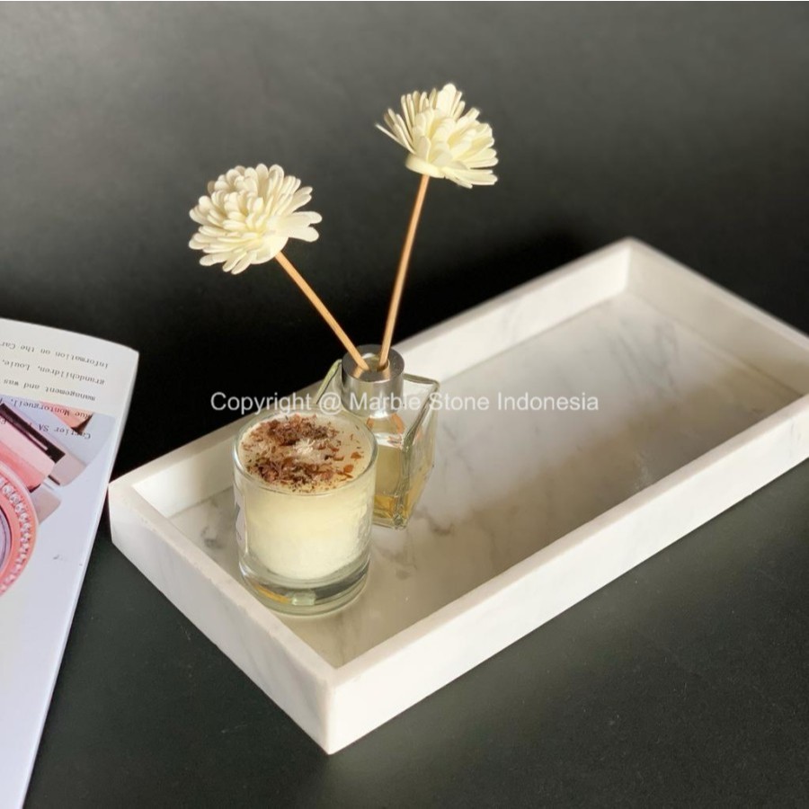 MARBLE TRAY MARBLE Coaster CARARA JEWERLY MARBLE ถาด