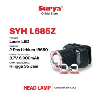 Surya Lampu Senter Kepala LED SYH L685Z Rechargeable