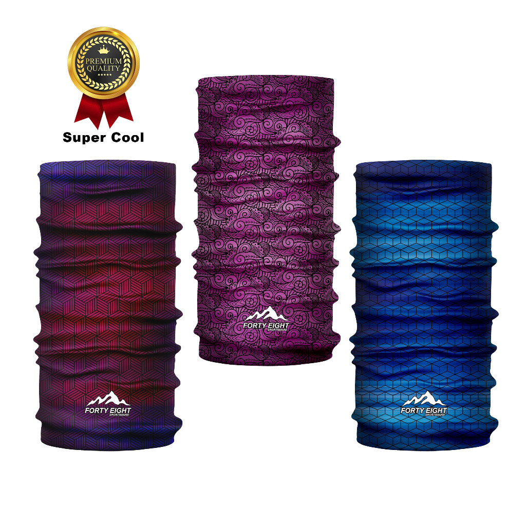 Baff Multifunction Multipurpose Mask / Buff Bandana Mask Black Ethnic Motif FE.P3