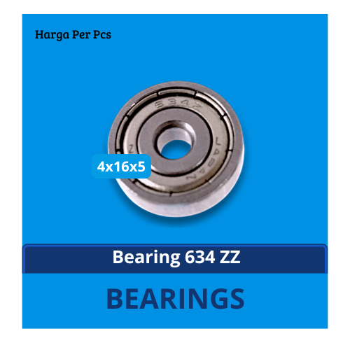 แบริ่ง 634 ZZ N*N Japan Bearing Double Iron Cover Bearing Laker