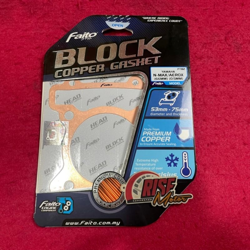 NMAX COPPER BLOCK GASKET 0.5 MM FAITO