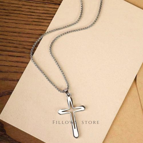 สร้อยคอไม้กางเขน Lunas Starlight Unisex อุปกรณ์เสริมล่าสุด เรียบง่าย สไตล์เท่ แฟชั่นปัจจุบัน KM3