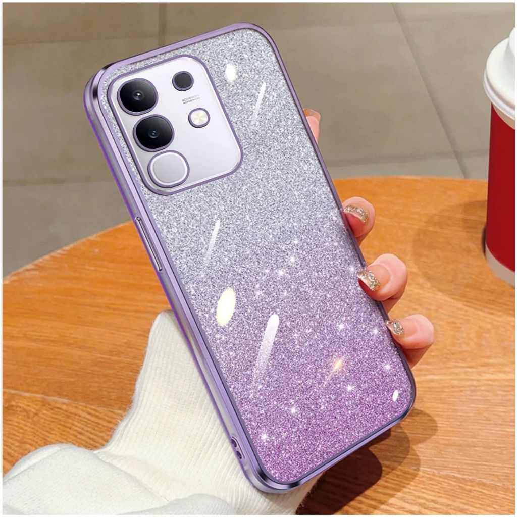 Vivo Y29 4G Luxury Glitter TPU Premium Silicon Plating Clear Casing