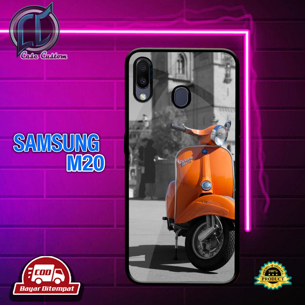 เคส SAMSUNG M20 สามารถใช้สําหรับโทรศัพท์ทุกประเภท ยัง [VESPA Motif] _เคสเงาล่าสุด _เคสแบบกําหนดเอง_H