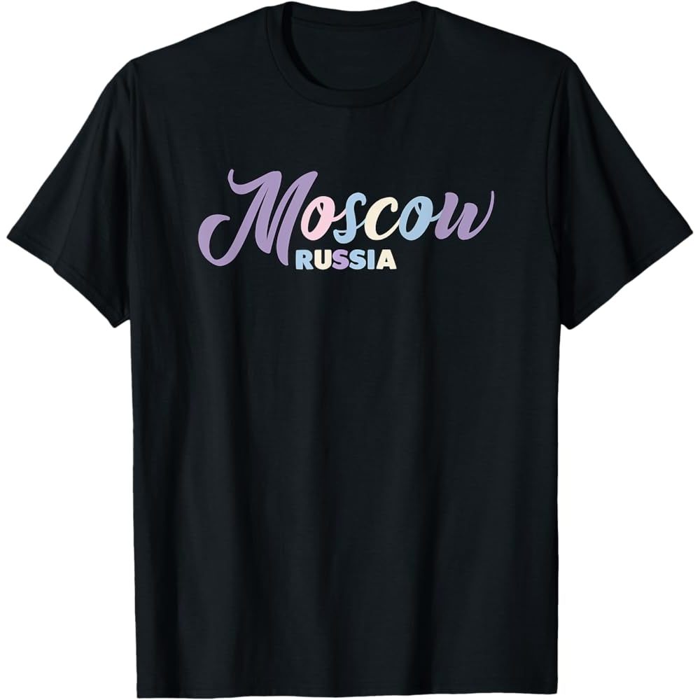 Moscow เสื้อยืดของที่ระลึกรัสเซียหลายลาย - เสื้อของที่ระลึก Moscow รัสเซียชุด 3