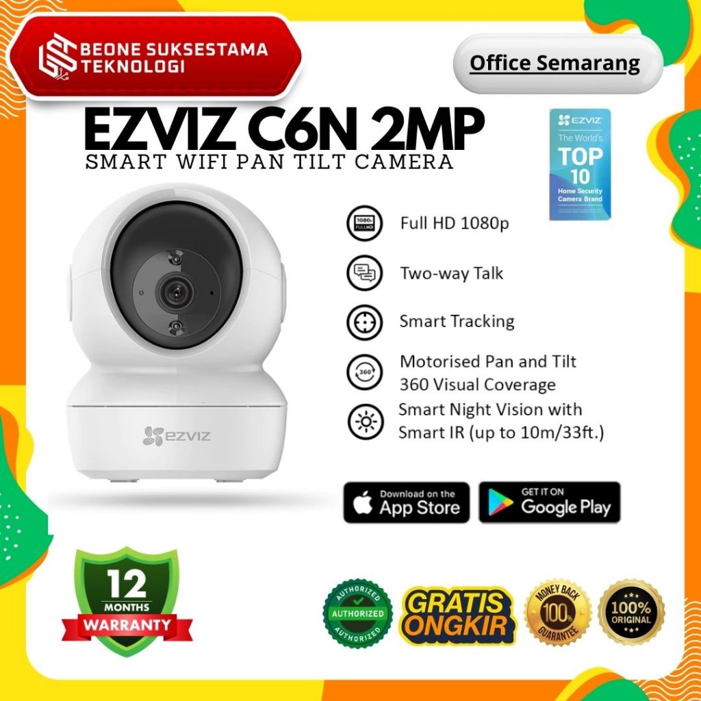 Ezviz C6N / TY1 กล้องวงจรปิด 2MP - ต้นฉบับ 1080P - การรับประกันอย่างเป็นทางการ