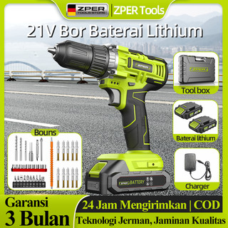 ZPER Bor Listrik Mesin Bor Baterai Tangan Cordless Drill Battery Bor Tanpa Kabel Bor Lithium  ZP011