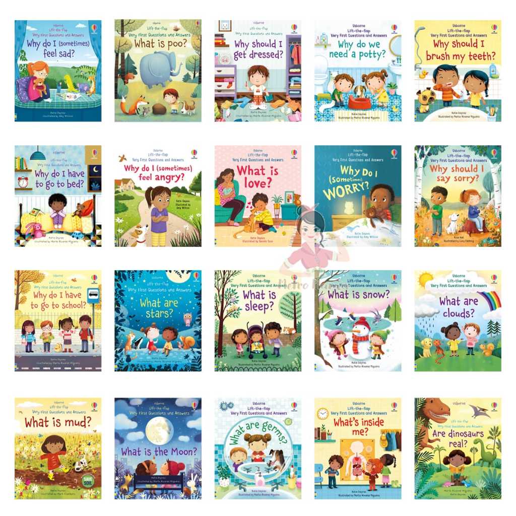 Usborne Lift The Flap หนังสือนิทานคําถามและคําตอบเล่มแรกมากสําหรับเด็ก