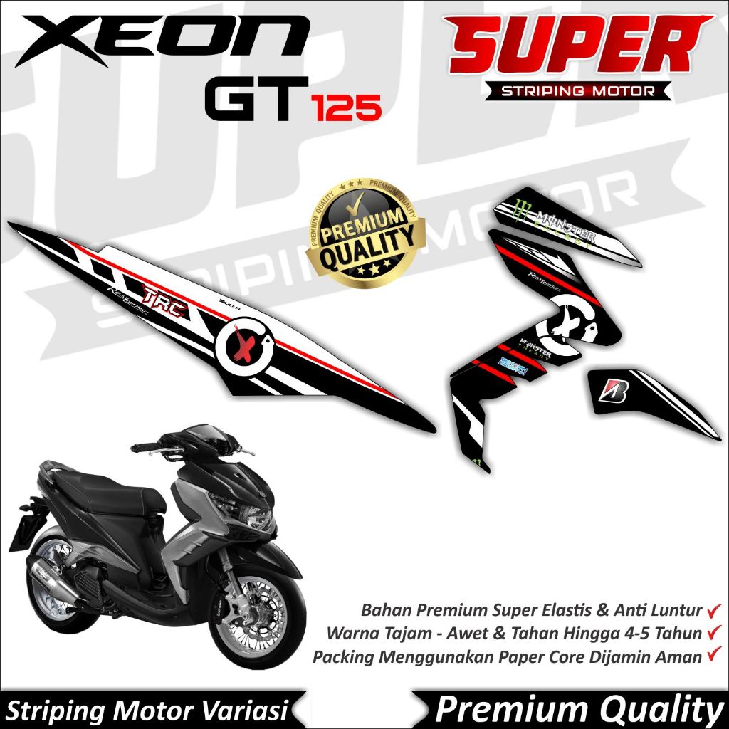 Xeon GT 125 สติ๊กเกอร์ Anti-Fade Cool Xeon GT 125 Striping Yamaha Xeon GT 125 Lorenzo