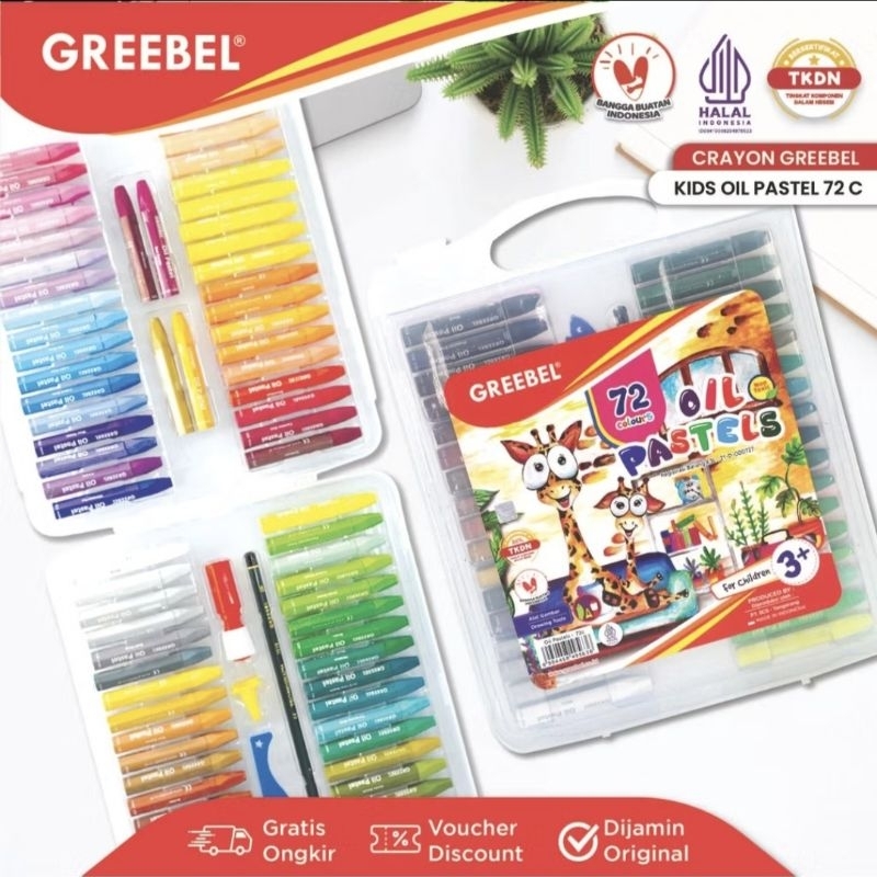 GREEBEL Crayon 72 สี / Greebel Oil Pastel 72 สี