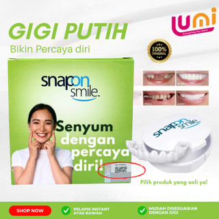 Snap On Smile 100% ORIGINAL Authentic Perawatan Kesehatan Gigi Palsu Renggang Snapon Smile 1 Set