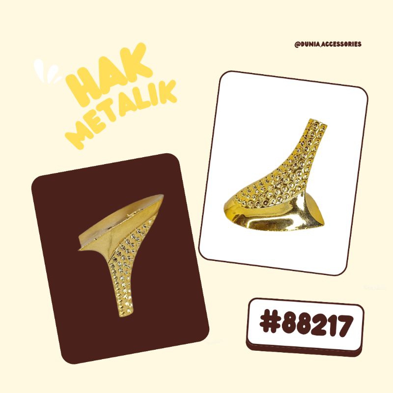 LOKAL METALLIC RIGHTS 7CM HIGH CODE 88217 ท้องถิ่น