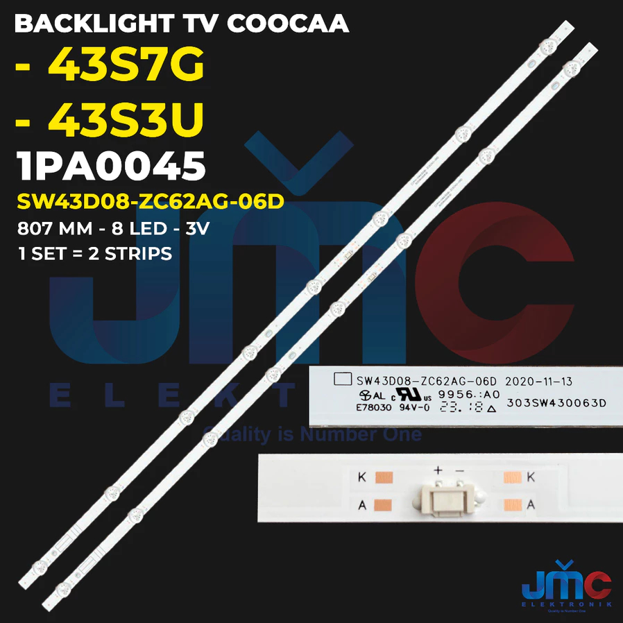 COOCAA 43 นิ้ว LED TV BACKLIGHT 43S7G 43S3U KOKA 43 นิ้วไฟ LED TV