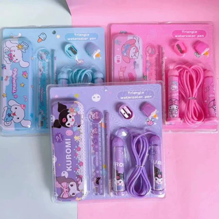 SG49_ชุดเครื่องเขียน 6in1 Character 8026 / ชุดตัวละครแพ็คเกจเครื่องเขียน + เชือกกระโดด ATK