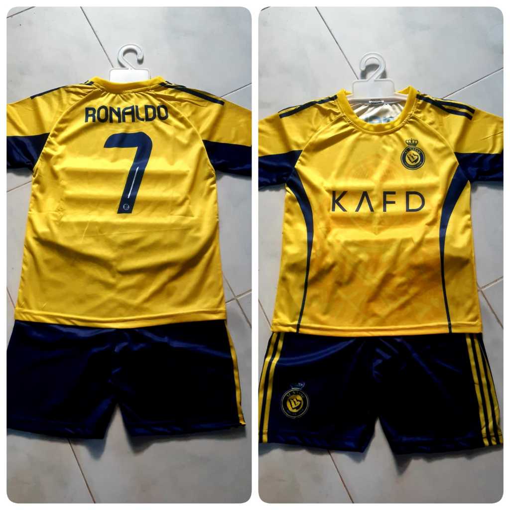ชุดเจอร์ซีย์ Al nasar | เสื้อผ้าเด็กผู้ชาย Al nassr | เสื้อแข่ง RONALDO al nassr รุ่นล่าสุดสําหรับเด