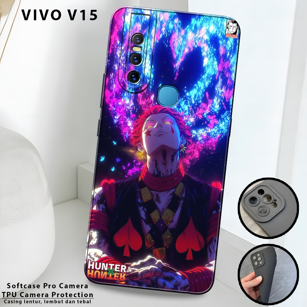 HP VIVO V15 Softcase Pro Camera Black Mate Silicone Case ล่าสุด ANIME HISOKA HUNTER Motif - ปลอกคุณภ