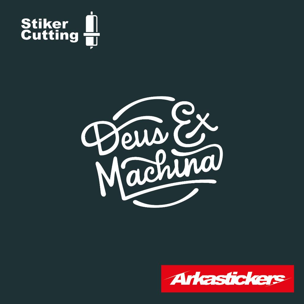 CAHAYA สติ๊กเกอร์ตัด DEUS EX MACHINA สําหรับมอเตอร์ไซค์ รถยนต์ หมวกกันน็อค ฯลฯ สามารถส่องสว่างเมื่อโ
