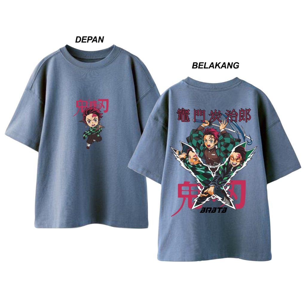 TOCA ANIME CHILDRENS DISTRO CLOTHES / TANJIRO ANIME เสื้อยืด / POPULAR ANIME CHARACTERS 8-16 ปี