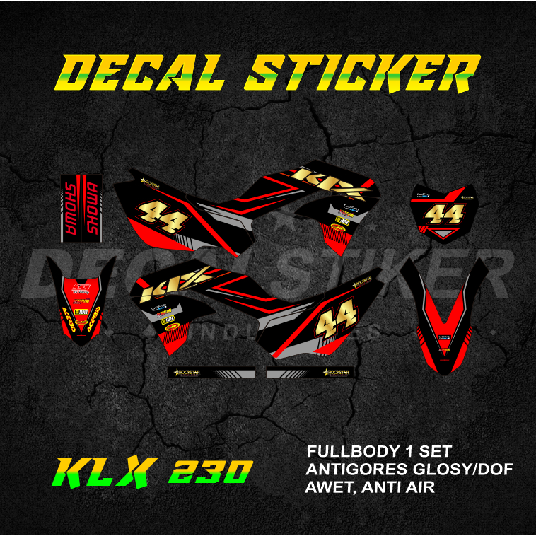 UNGU HIJAU MERAH DECAL STICKER KLX 230 R FULLBODY (005) DECAL STICKER LX SE SM 2019 2020 2021 2022 2