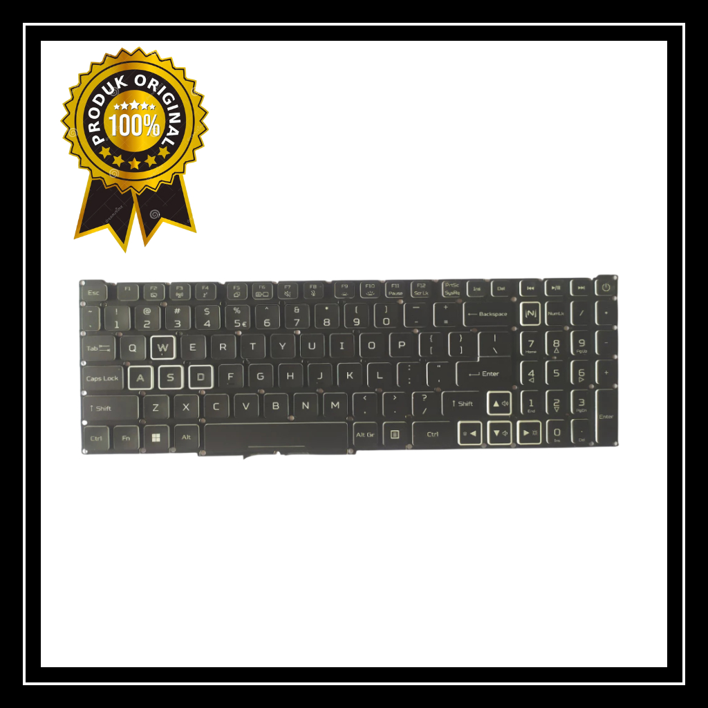 TOMBOL Acer Nitro 5 AN515 AN515-52 AN15-53 AN515-54 AN515-55 AN515-56 AN515-57 AN515-58 สีดํา Smooth