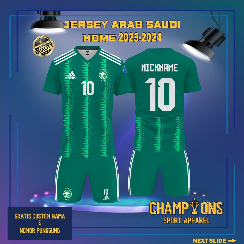 AR4B SAUD1 H0M3 2023-2024 เสื้อฟุตบอลสั้น _ ชื่อและหมายเลขแบบกําหนดเองฟรีสําหรับผู้ใหญ่และเด็ก
