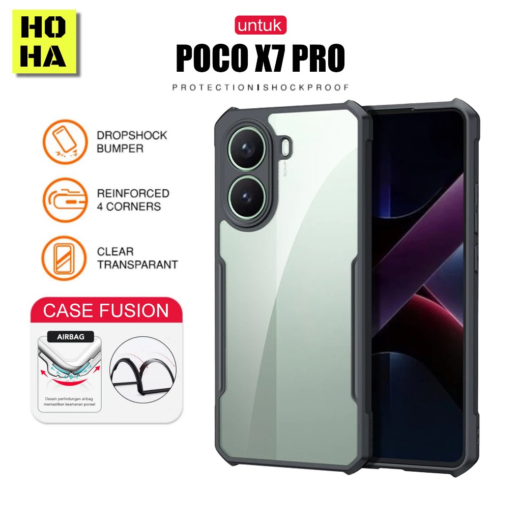 Poco X7 Pro 5G Case Fusion เกราะกันกระแทก Slim โปร่งใส