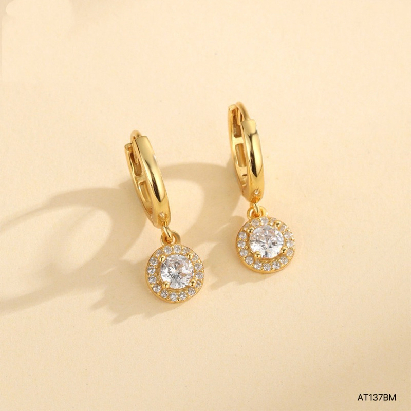 ต่างหูหนีบไทเทเนียมผู้หญิงหรูหรา AT57-138BM