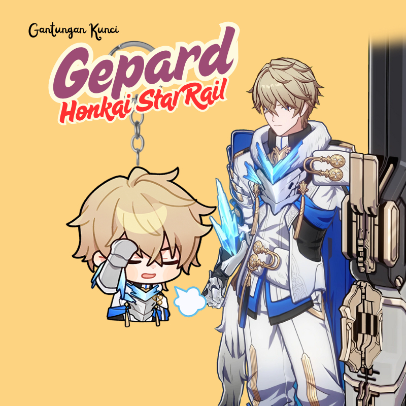 พวงกุญแจ GUNGAN HSR Gepard | Gepard Honkai Star Rail พรีเมี่ยมเลเซอร์ตัด UV พวงกุญแจอะคริลิค | พวงกุ