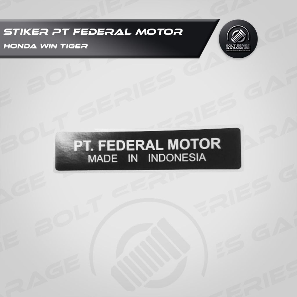 Federal Motor Win Tiger Dkk รายละเอียดสติ๊กเกอร์