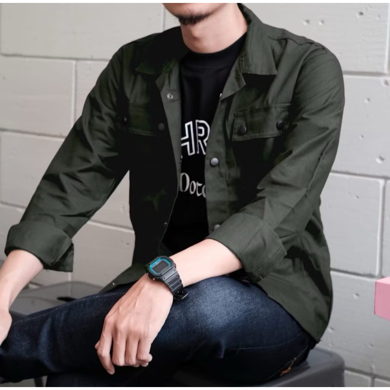 MND-SEMI PARKA JACKET//TRUCKER JACKET//CANVAS JACKET/MENS/WOMENS JACKET [5 ขนาด]