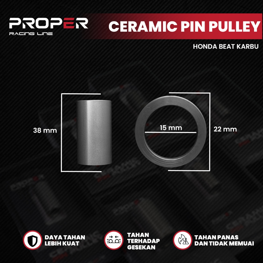 CERAMIC PIN PULLEY BEAT CARBON SCOOPY CARBON PROPER RACING LINE