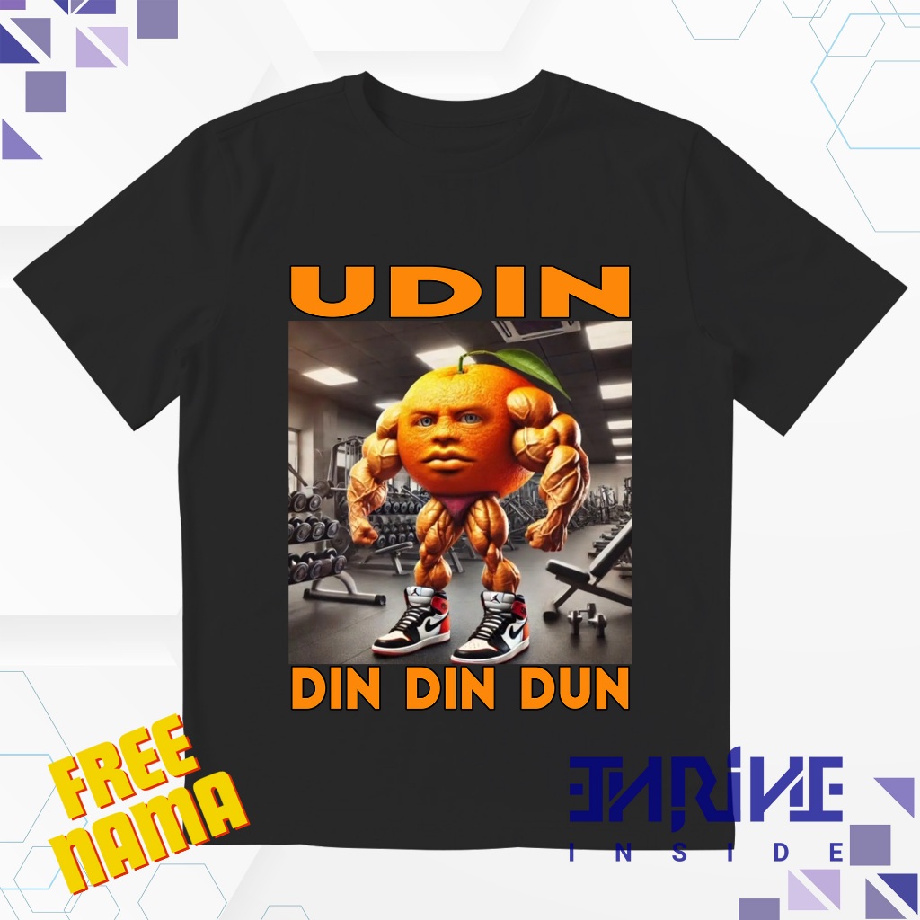 ฟรี NAME Anomali Udin Din Din Dun เสื้อยืดเด็ก / เสื้อผ้าเด็ก Udin Din Dun