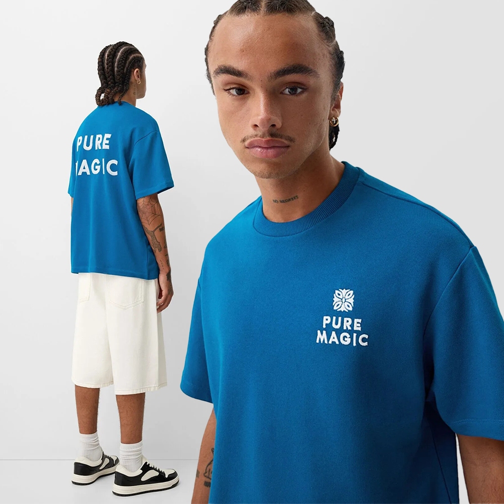 เสื้อยืดผู้ชาย Hypestore | PullBear_DEXTER & Bershkka_PUREMAGIC เสื้อยืดผ้ากํามะหยี่