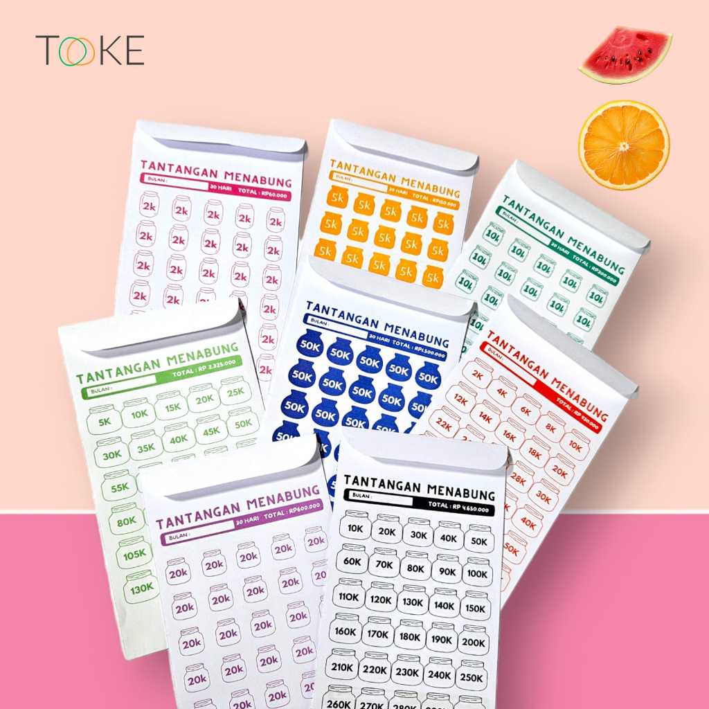 SAVED MONEY CHALLENGE ENVELOPE SAVING CHALLENGE by.TOOKE